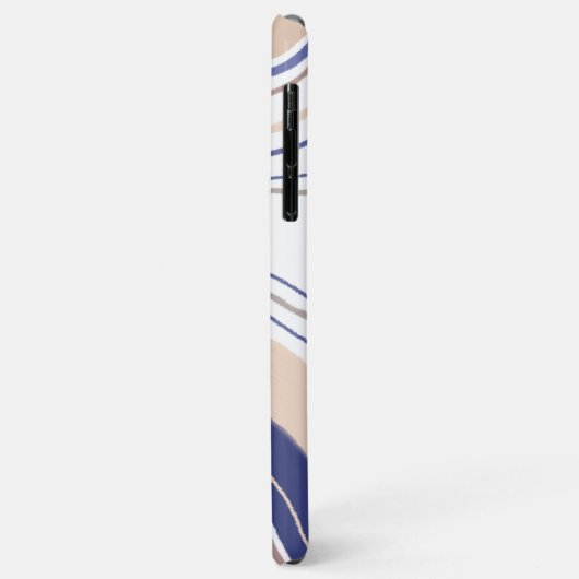 Abstracte Boho Arches - Blauw en beige Case-Mate iPhone Case (Achterkant/links)