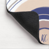 Abstracte Boho Arches - Blauw en beige Muismat (Hoek)