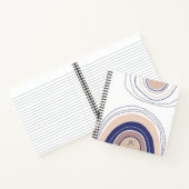 Abstracte Boho Arches - Blauw en beige Notitieboek (Binnen)