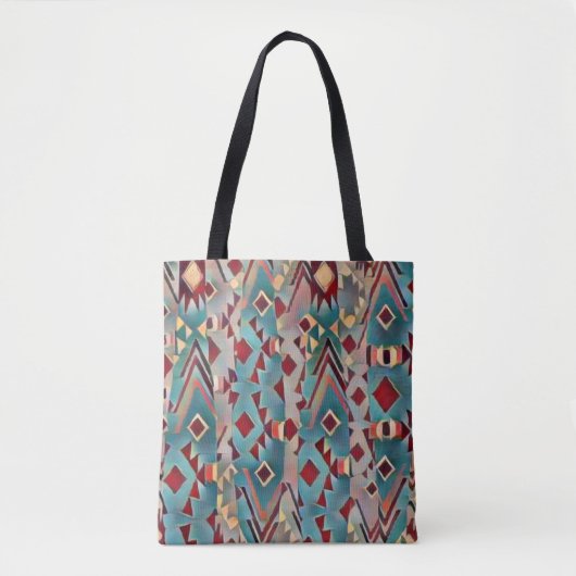 Abstracte Boho Aztec Draagtas (Voorkant)