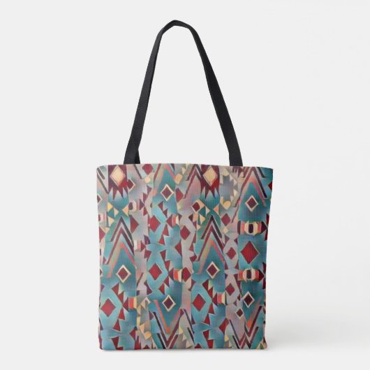 Abstracte Boho Aztec Draagtas (Achterkant)