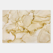 Abstracte Boho Beige Brown Alcohol Ink Art Inpakpapier Vel (Voorkant)