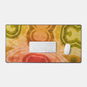 Abstracte Boho Fun Rainbow gekleurde trendy naam Bureaumat (Keyboard & Muis)