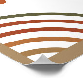 Abstracte Boho Geometric met bruin minimalistisch Poster (Hoek)