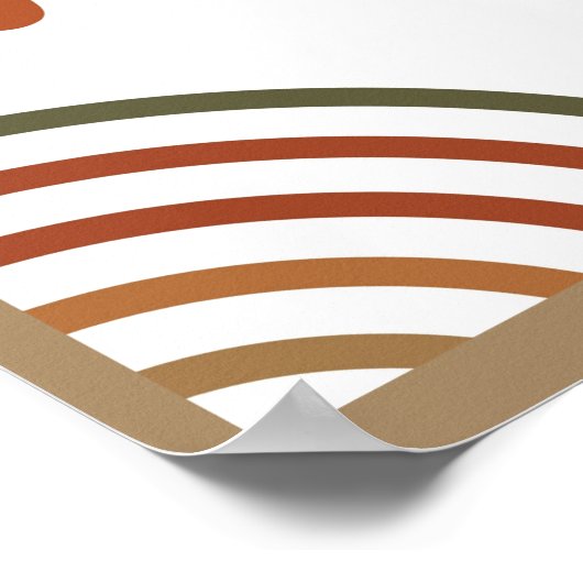 Abstracte Boho Geometric met bruin minimalistisch Poster (Hoek)