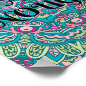 Abstracte Boho Mandala Ik ben genoeg bevestigend Poster (Hoek)