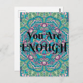 Abstracte Boho Mandala U bent voldoende bevalling Briefkaart (Voorkant / Achterkant)