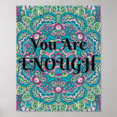Abstracte Boho Mandala U bent voldoende bevalling Poster (Voorkant)