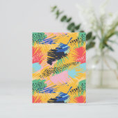 Abstracte Boho Tropical Palm Leaves Feestdagenkaart (Staand voorkant)