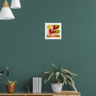 Abstracte Boho vaas stilleven Poster