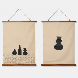 Abstracte boho-vasen hangend wandkleed