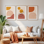 Abstracte Boho-vormen - Minimale muurkunstset Muurkunst Sets