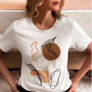 Abstracte Boho Vrouwen Illustratie, bohemian boho T-shirt