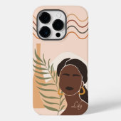 Abstracte Boho Woman Illustration, Boho Chic Case-Mate iPhone Case (Achterkant)