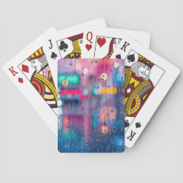 Abstracte Bokeh Rain Pokerkaarten