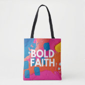 Abstracte Bold Faith Inspirerend Canvas tas (Voorkant)