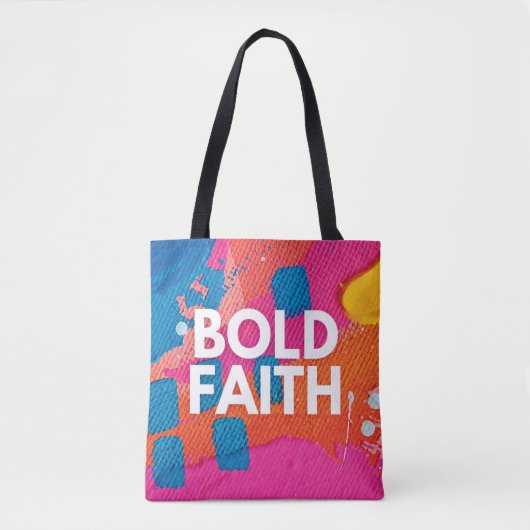 Abstracte Bold Faith Inspirerend Canvas tas (Voorkant)