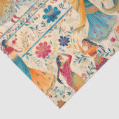 Abstracte Bollywood dansers Tissuepapier (Detail)