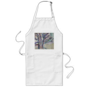 Abstracte bomen Long Apron Lang Schort