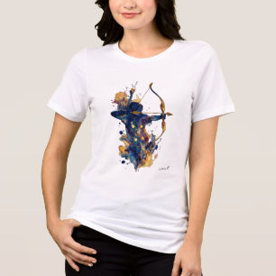 Abstracte Boogschutter Vloeibare Inkt Waterverf Tri-Blend Shirt