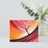 Abstracte boom - moderne kunst briefkaart (Staand voorkant)