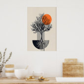 Abstracte Boom Muurkunst - Minimalistische Geometr Poster (Keuken)