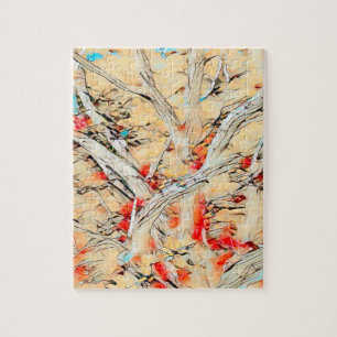 Abstracte boom Puzzle Legpuzzel