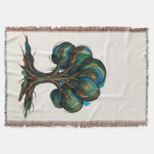 Abstracte boom speelse kunst deken (Voorkant)