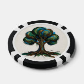 Abstracte boom speelse kunst poker chips (Enkel)