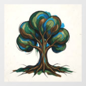 Abstracte boom speelse kunst raamsticker (Vel)