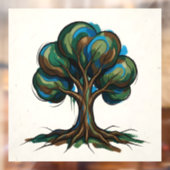 Abstracte boom speelse kunst raamsticker (Vel 2)