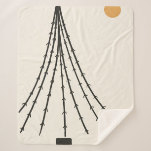 Abstracte boommaan sherpa deken