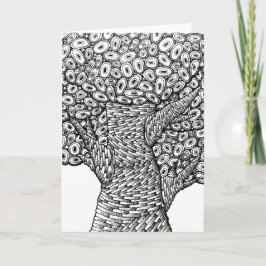 Abstracte Boomtekening Ovale Vormen Ontwerpkaart Kaart