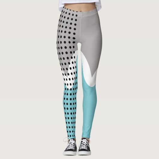 Abstracte boorbewegingen leggings (Voorkant)