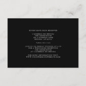 Abstracte borstelstreken Blush Gouden Houtskool Informatiekaartje (Achterkant)