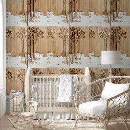 abstracte bossen en boomkunst behang