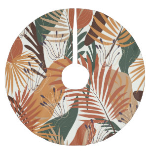 Abstracte Botanicals: White Canvas Wonders Kerstboom Rok
