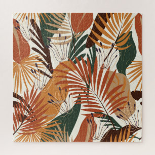 Abstracte Botanicals: White Canvas Wonders Legpuzzel