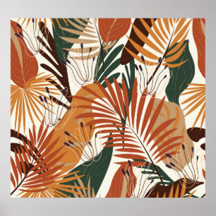 Abstracte Botanicals: White Canvas Wonders Poster