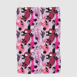 Abstracte Botanische Afbeeldingen Golfhanddoek