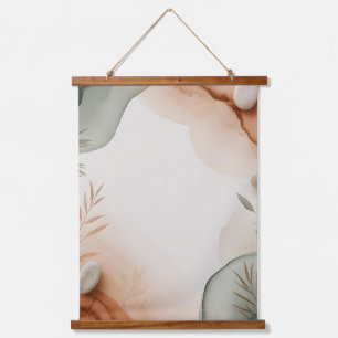Abstracte botanische afbeeldingen hangend wandkleed