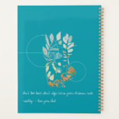 Abstracte botanische art deco geïnspireerd moderne planner (Achterkant)