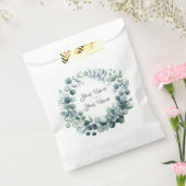 Abstracte botanische eucalyptus bedankzakje (Gezegeld)