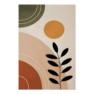 Abstracte botanische glanzende poster kunst perfect poster