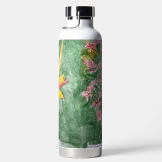 Abstracte botanische ontwerp waterfles