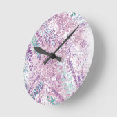 abstracte botanische ronde klok (Hoek)