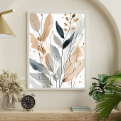Abstracte Botanische Splatter Kunst Unframed Poster