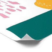 Abstracte botanische vormen poster (Hoek)