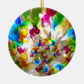 Abstracte botervliegen keramisch ornament (Voorkant)