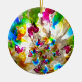 Abstracte botervliegen keramisch ornament (Voorkant)